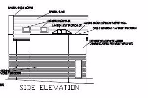 Proposed plan side elevation- click for photo gallery